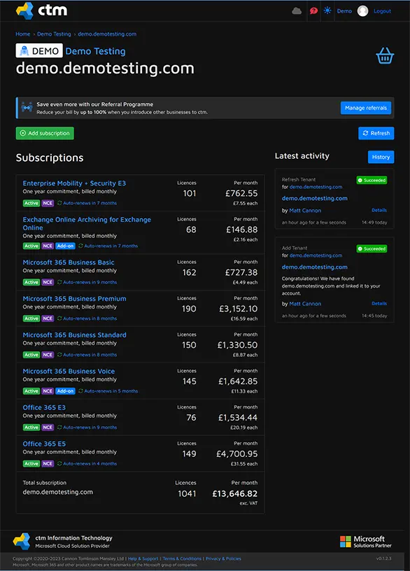 ctm Portal Example