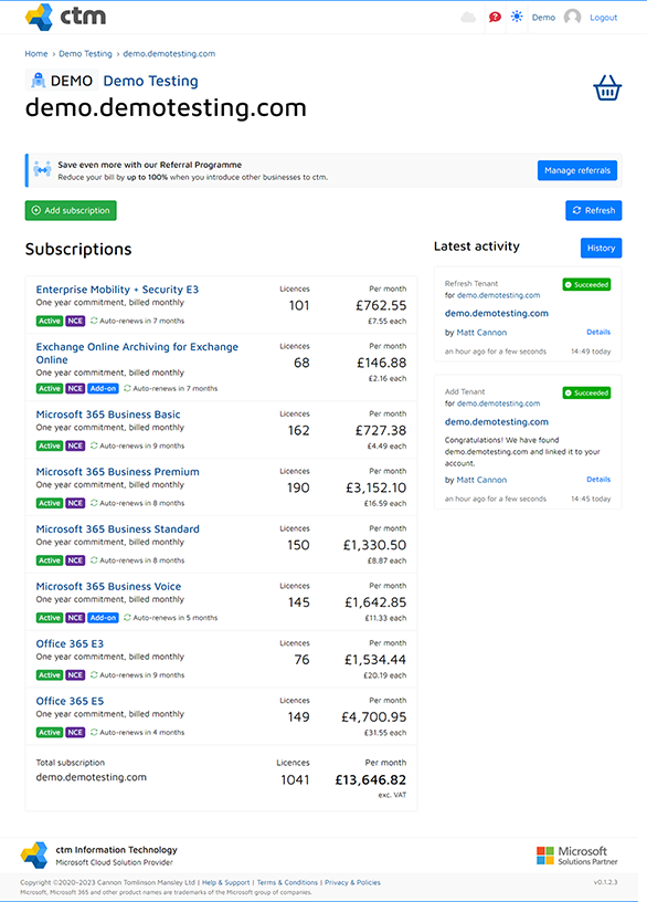 ctm Portal Example